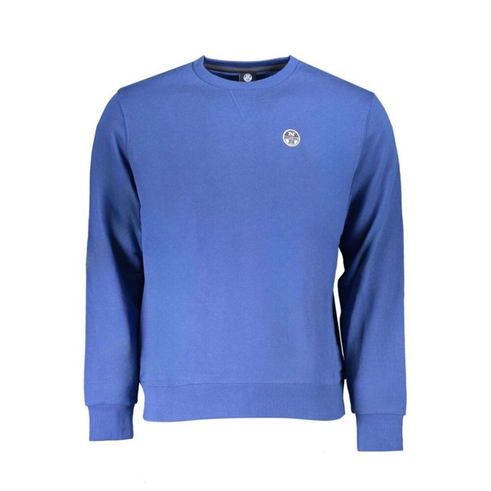 North Sails Blue Cotton Men Men's Sweatshirt